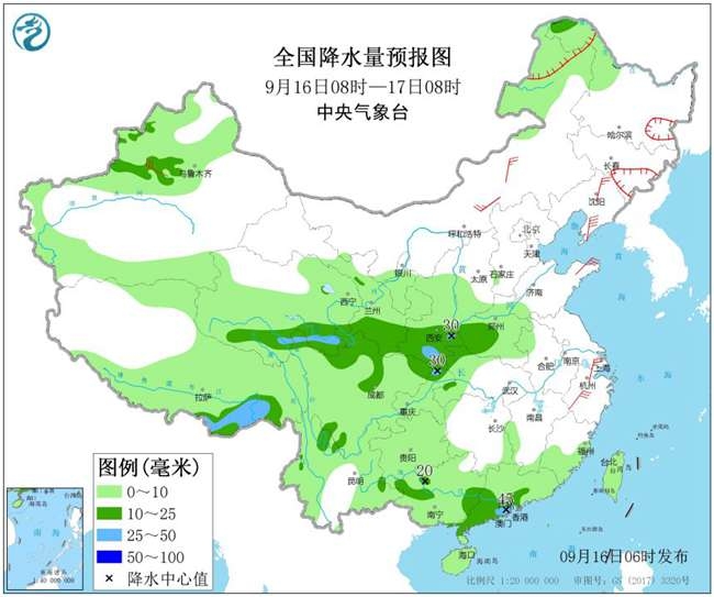 华西秋雨不断 东北气温将创下半年来新低