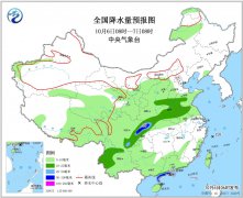 10月06日:未来十天全国天气预报