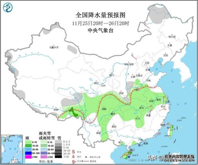 雨 雨 雨!中雨+大雨!中到大雪+暴雪!24~26日天气