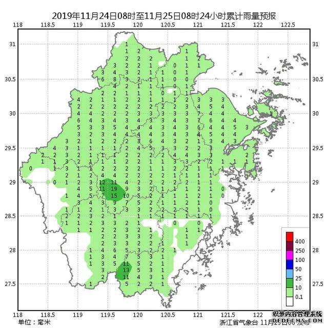 快讯!浙江省气象台发布24—25日期间天气预报