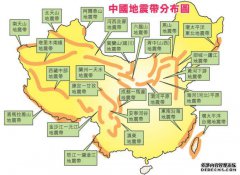 中国地震带分布图