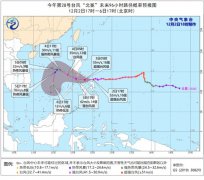 台风“北冕”在南海大部
