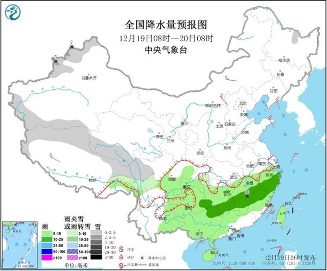 南方地区有持续性阴雨天气 华北中南部黄淮等地将有霾