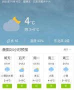 天气快讯！湖南衡阳明天