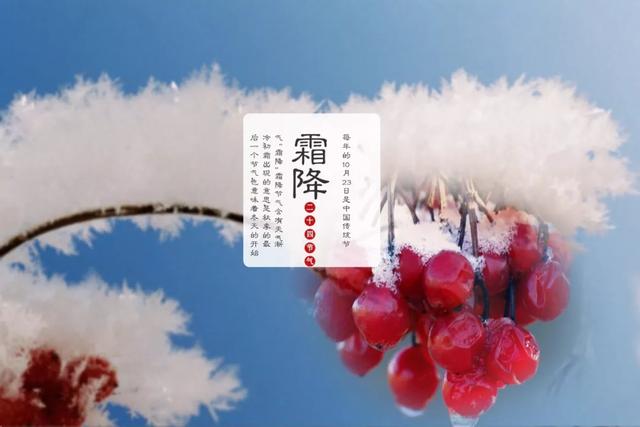 今日霜降丨一年补透透,不如补霜降,一年中最重要的养生时机!