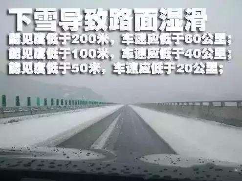 雨雪天气，这些道路交通安全常识要牢记