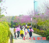 天气晴好,很多公园都相继