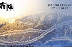 霜降海报素材 唯美霜降节