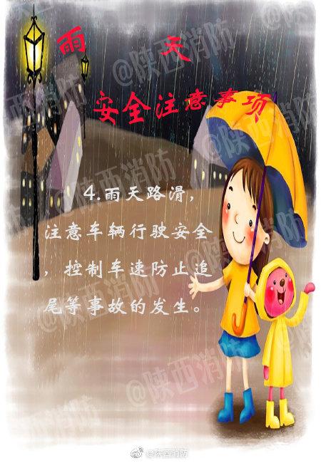 雨天安全小常识