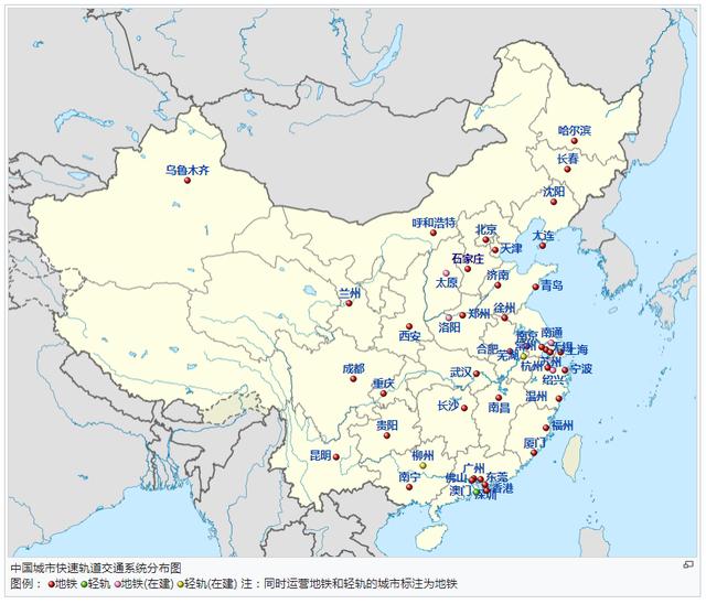 中国城市轨道交通系统