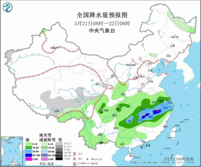 强对流天气预警:全国6省区有雷暴大风冰雹