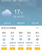 湖北武汉明天3月24日起未