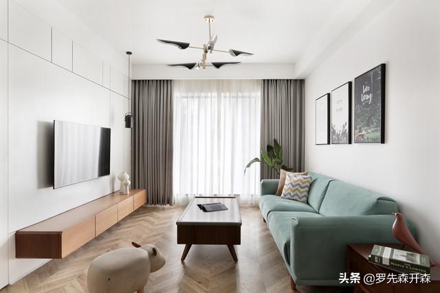 87㎡简约北欧风家居设计实景;无多余的繁琐设计,空间自然舒适