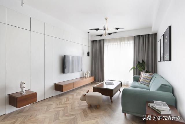 87㎡简约北欧风家居设计实景;无多余的繁琐设计,空间自然舒适