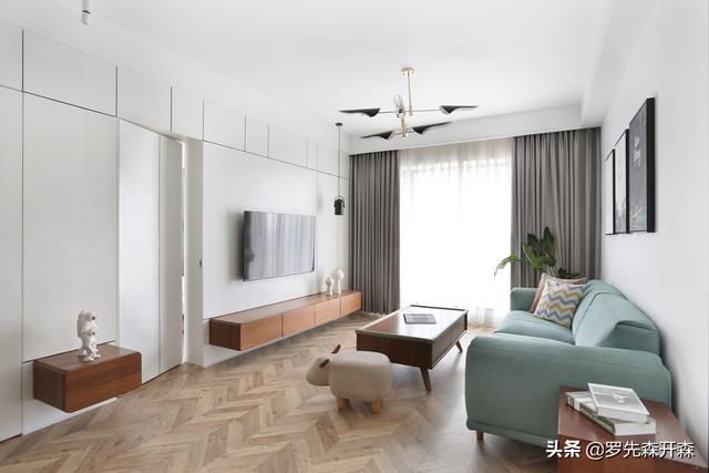 87㎡简约北欧风家居设计实景;无多余的繁琐设计,空间自然舒适