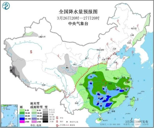 寒潮将跨长江 南方气温暴跌在即 暴雨强对流也将出击