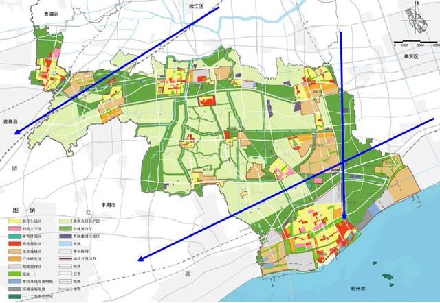 分析上海市金山区总体规划交通：轨道交通规划是全区较大的短板