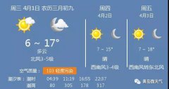 北风4-5级转北风3-4级，日