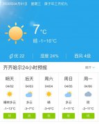 黑龙江齐齐哈尔明天4月