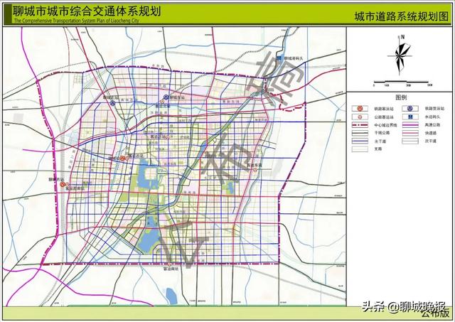 聊城最新交通体系规划出炉!中心城总面积386平方公里!