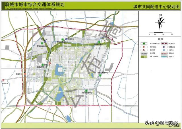 聊城最新交通体系规划出炉!中心城总面积386平方公里!