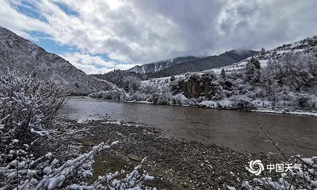 青海班玛红军沟雪后现雪淞美景