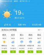 河北沧州明天4月13日起未