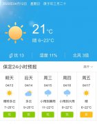 河北保定明天4月13日起未