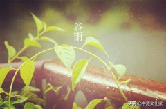 洗谷雨澡消灾避祸