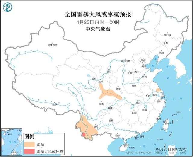 云南注意！今明有短强降水天气   局地将有雷暴大风或冰雹天气