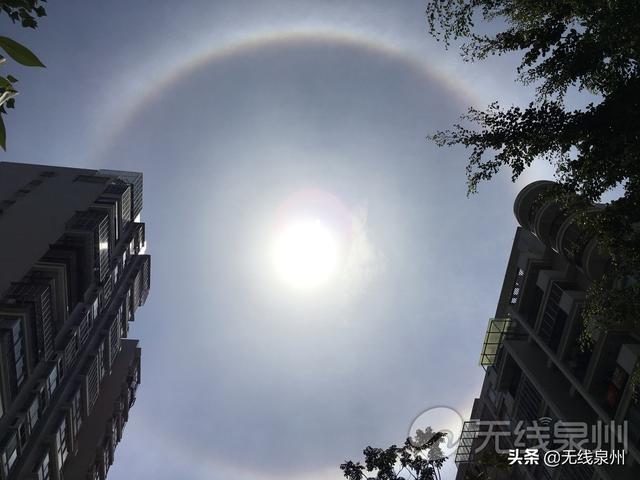 快看！泉州市区出现日晕奇观