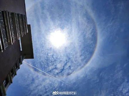 全国多地上演日晕奇观!拍照的网友太皮了
