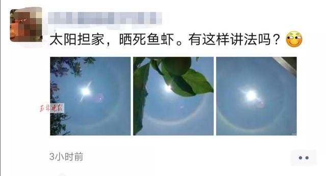 超美!今天,玉林天空出现“日晕”,你看到了吗?