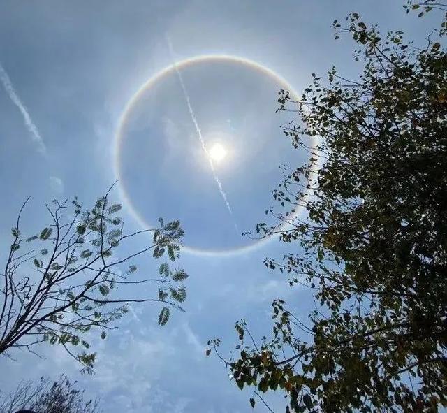 天空惊现日晕！自带光环的成都，你看到了吗？