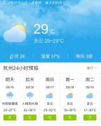 浙江杭州明天5月15日起未