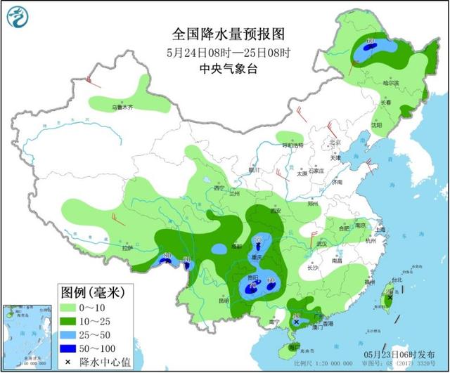 明起三天 新一轮强降雨卷土重来   23—25日天气预报