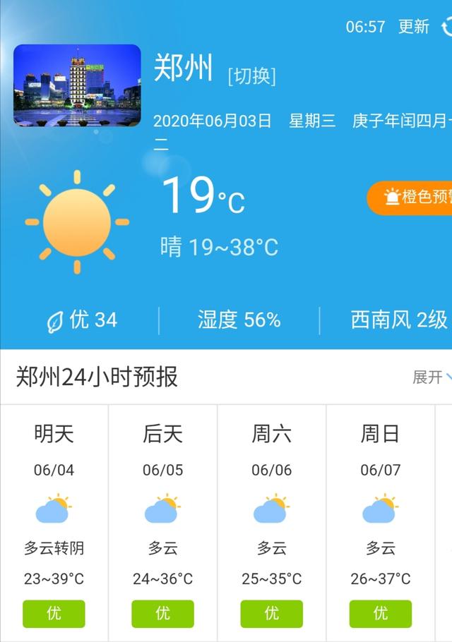 快讯！郑州市气象台发布明4日起未来三天天气预报