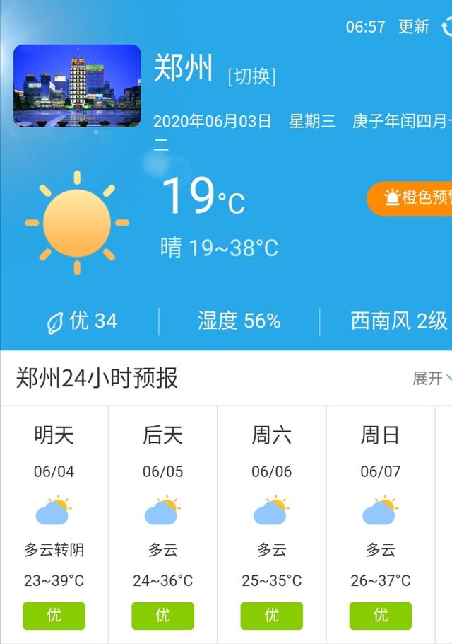 快讯！郑州市气象台发布明4日起未来三天天气预报