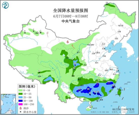 周末江南华南暴雨不断 华北局地热出新高度