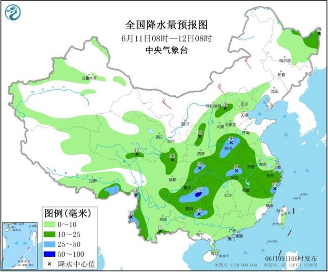 南方强降水将“转场”长江中下游 北方高温短暂结束