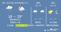 吉林市今10日起未来三天天