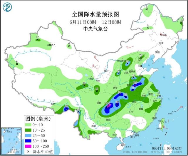 黄淮江淮降雨缓旱情 华南高温“冒头”