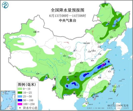 新一轮强降雨今日达鼎盛 黔湘鄂皖等地有大到暴雨现身