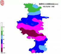 南京全市普降大雨到暴雨