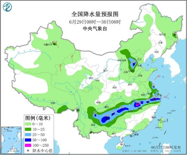 今明天我国强降雨达鼎盛 江南华南高温持续发展