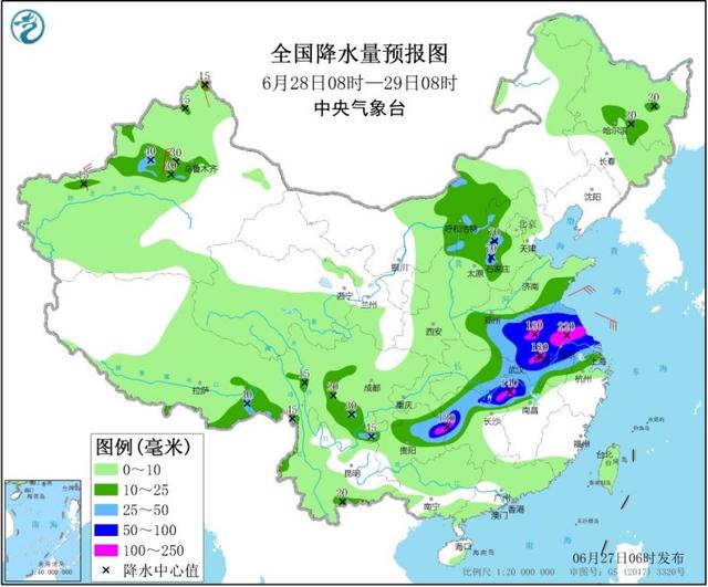 今明天我国强降雨达鼎盛 江南华南高温持续发展