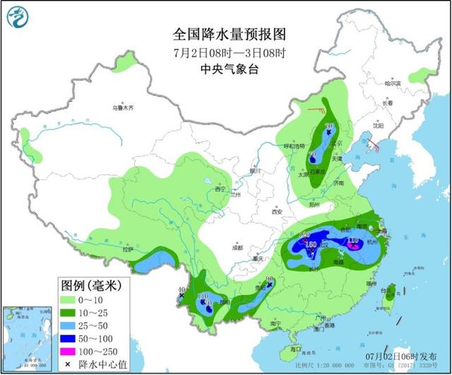 长江中下游雨势加强 华南一带继续“蒸桑拿”