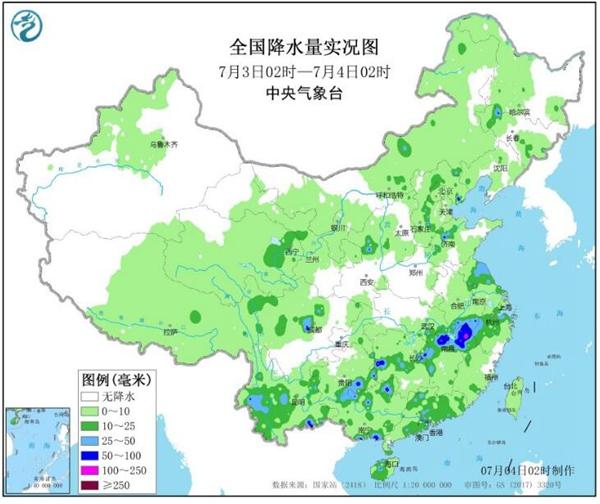 西南地区至长江中下游雨势增强 江南华南继续“焖蒸”