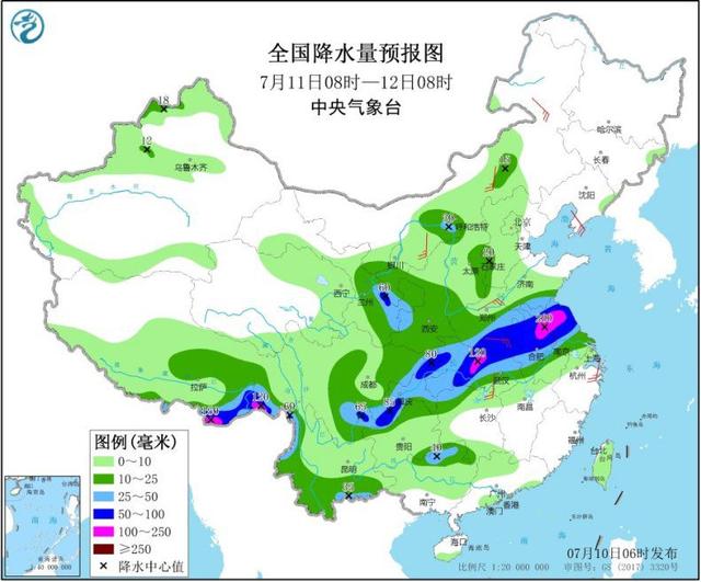 长江中下游地区仍有强降雨 华北等地多对流性天气