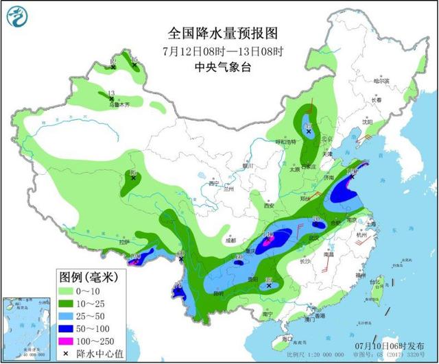 长江中下游地区仍有强降雨 华北等地多对流性天气